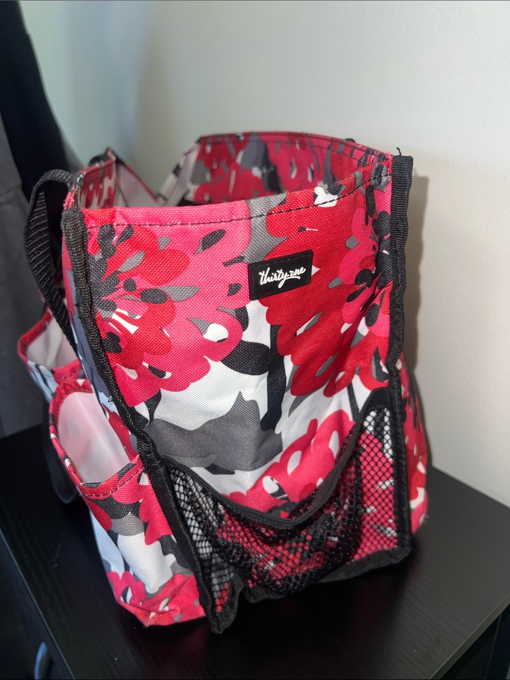 Thirty-one Red, Black & Gray Floral Tote - Picture 5 of 5